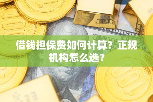 济南借钱担保费如何计算？正规机构怎么选？